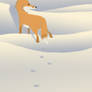 Antlerfox in the Snow