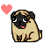 Free pug love avatar