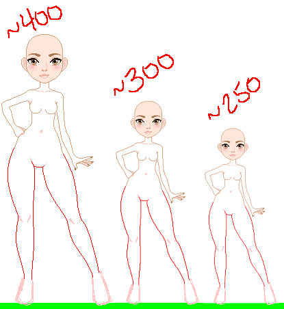 Sizes by aerieyena Sizes by aerieyena