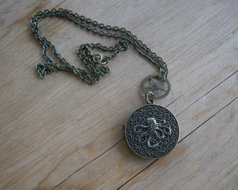 Steampunk Octopus Locket