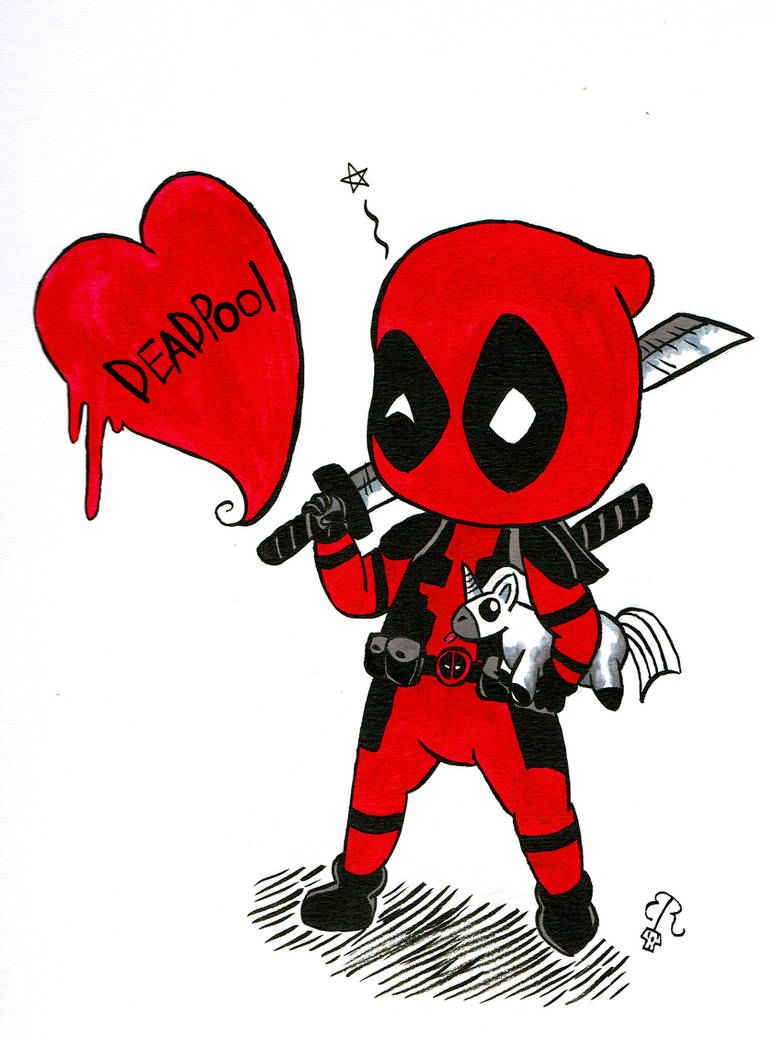 Dead pool Chibi doodle by Piddies0709 on DeviantArt