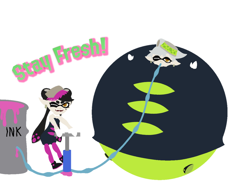 Splatoon Inflated Spicy Calamari Ink-Inflation by BaughBee on DeviantArt