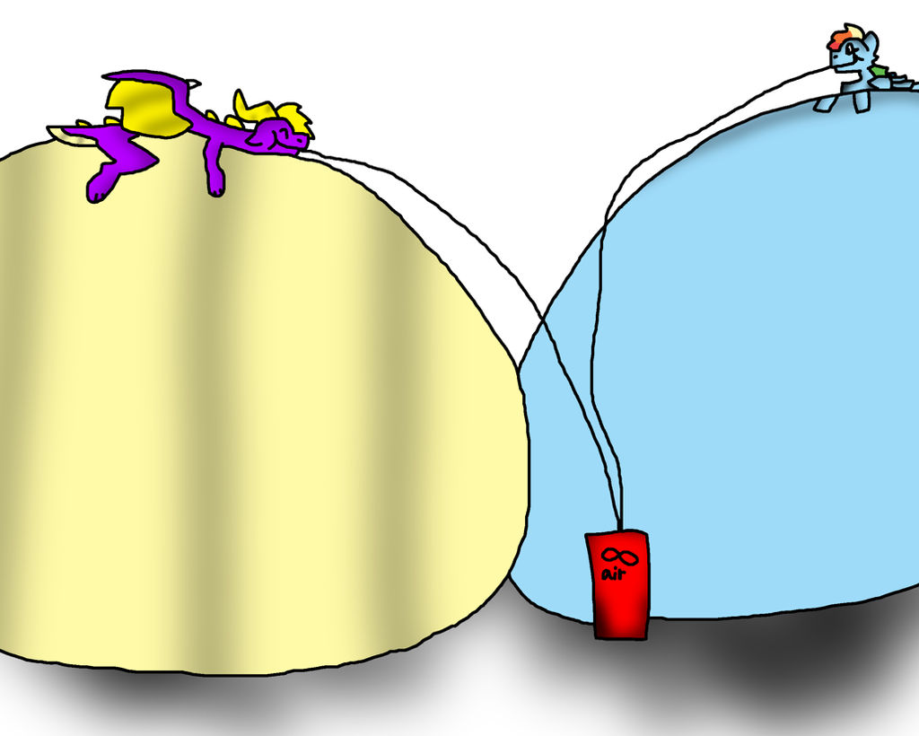 Spyro and Rainbow dash balloons || Inflation by chelsann2009 on DeviantArt