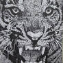 Stippled tiger drawing