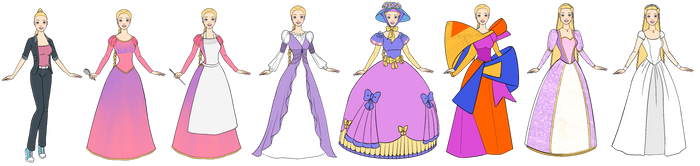 Barbies Outfits in Rapunzel