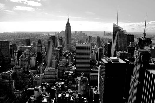 top of the rock   b and w