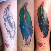 Progress Feather Tattoo