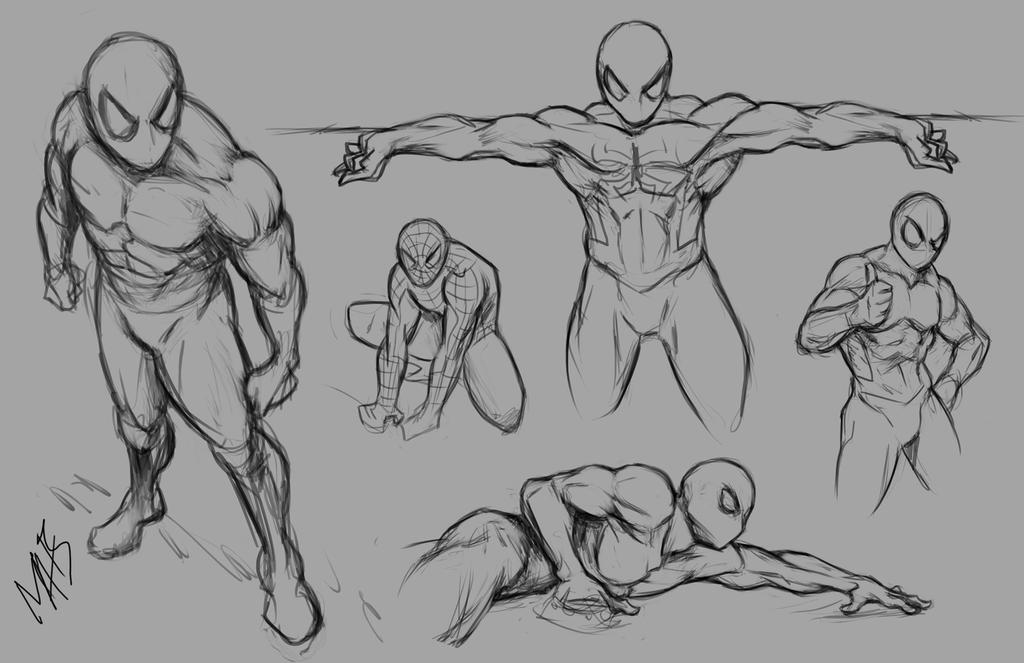 Spider-man poses