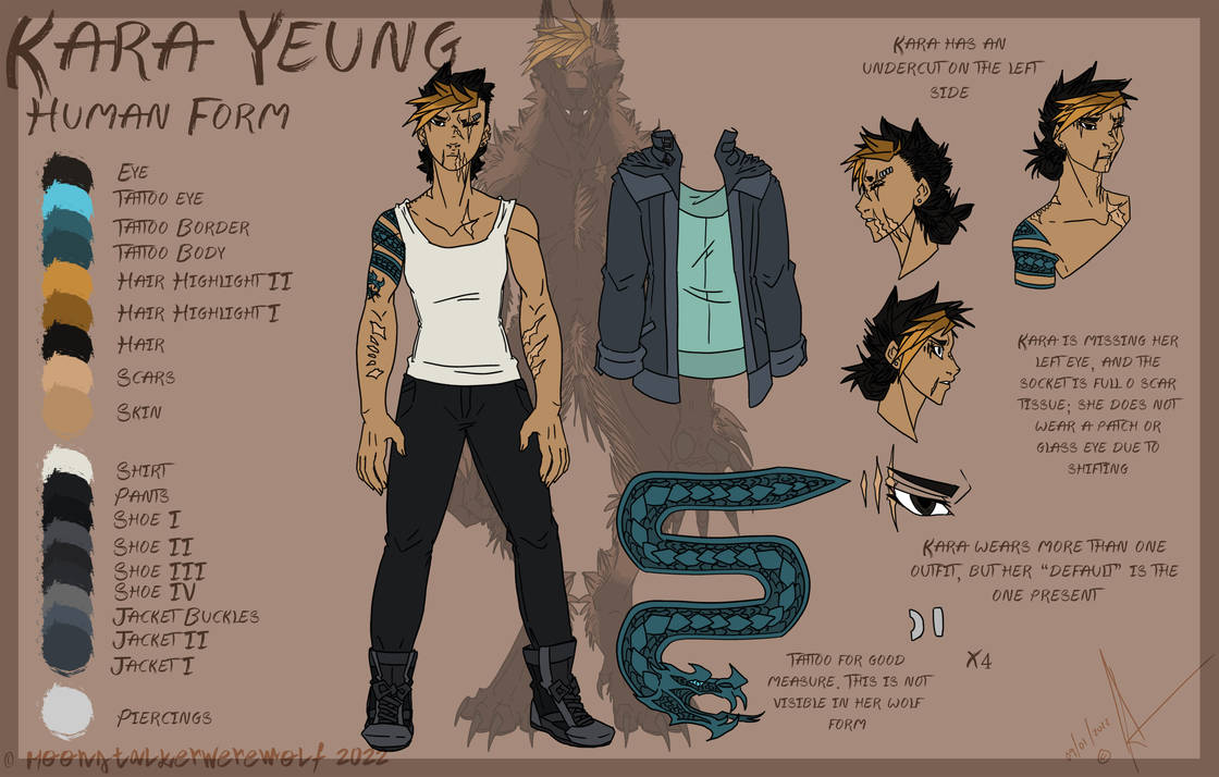 Kara (Human Form) Character Sheet (Sep 2022) by MoonstalkerWerewolf on ...