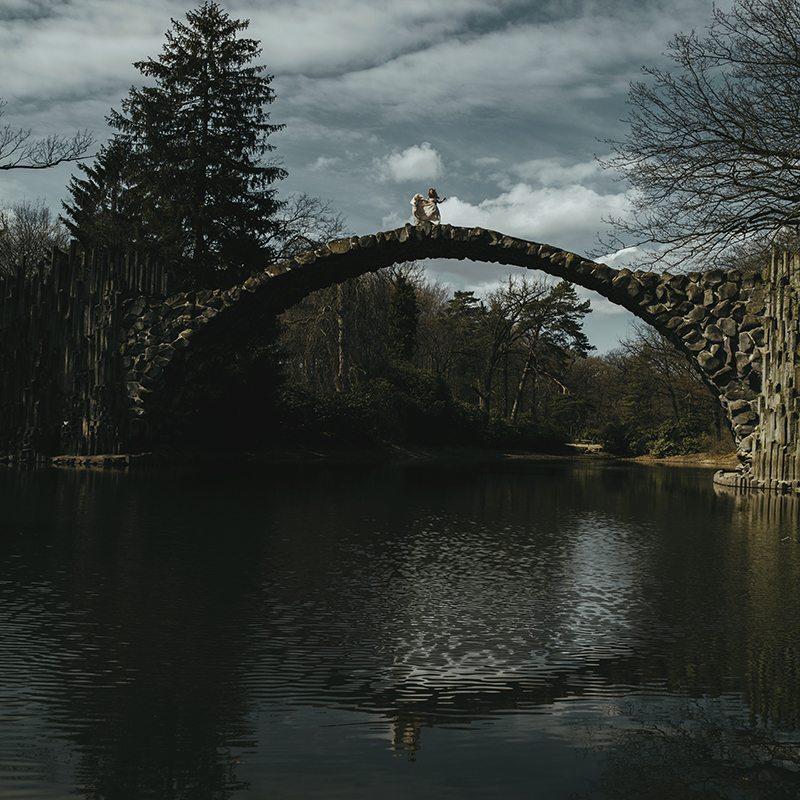 Connection between girl and a nature