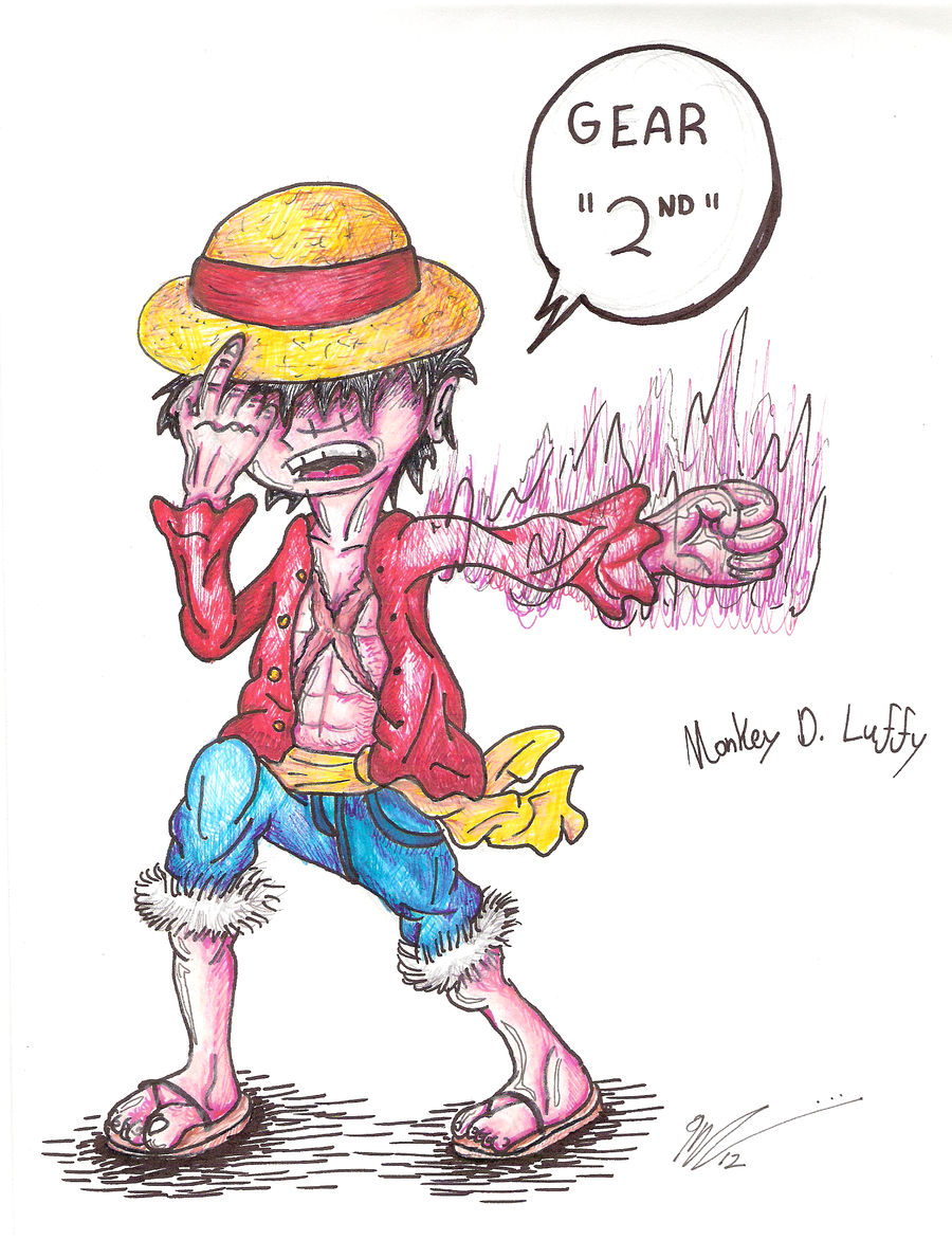Pixilart - Luffy Gear 2nd by MrMayo
