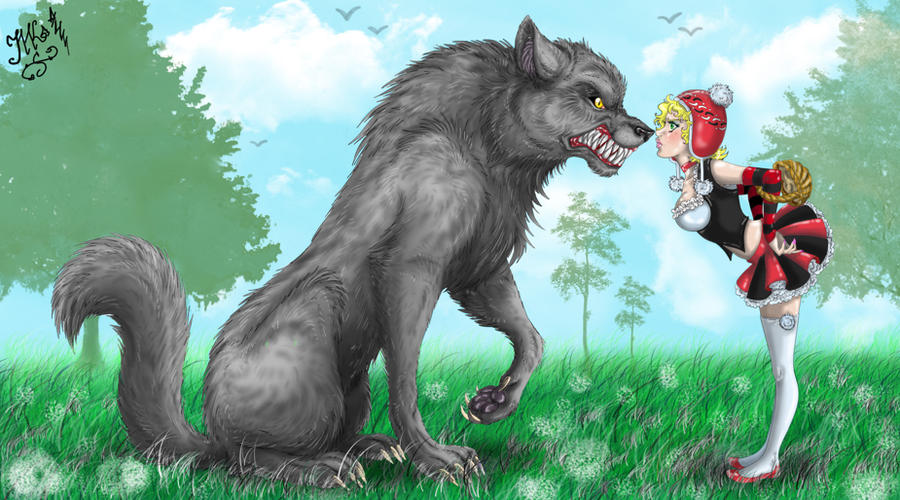 Little Red Riding Hood and the Wolf by Thunderstorm-Fairy on DeviantArt