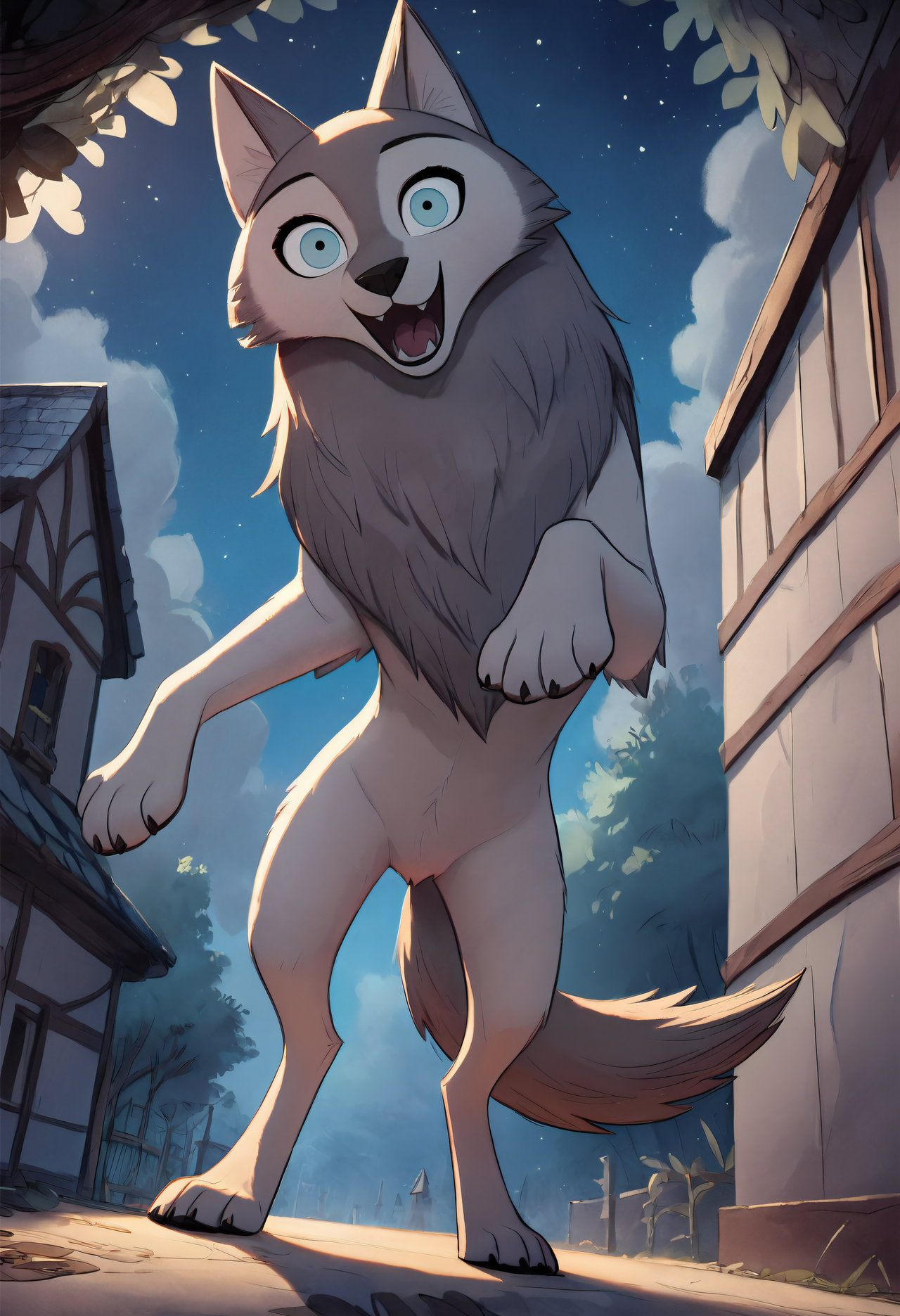 Robinwolfo Robin wolf standing on two legs by dandeerbuck on DeviantArt