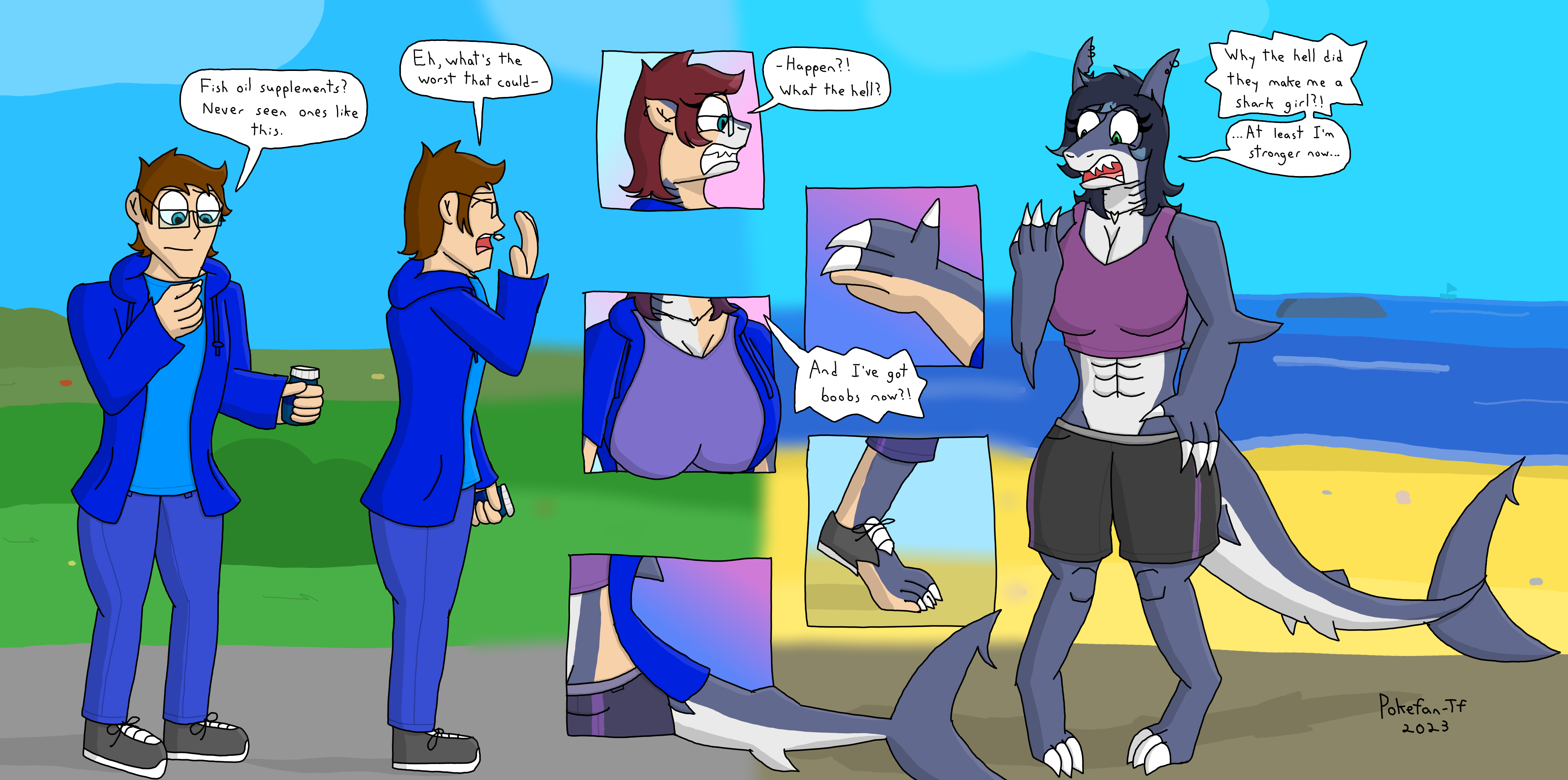 Anthro Shark TF/TG by Pokefan Tf on DeviantArt Anthro Shark TF/TG by Pokefan Tf on DeviantArt