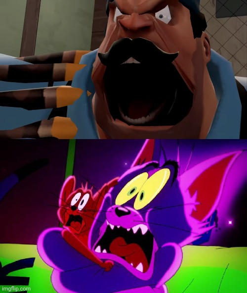 Tom and Jerry are scared of Heavy by SonicManV2 on DeviantArt