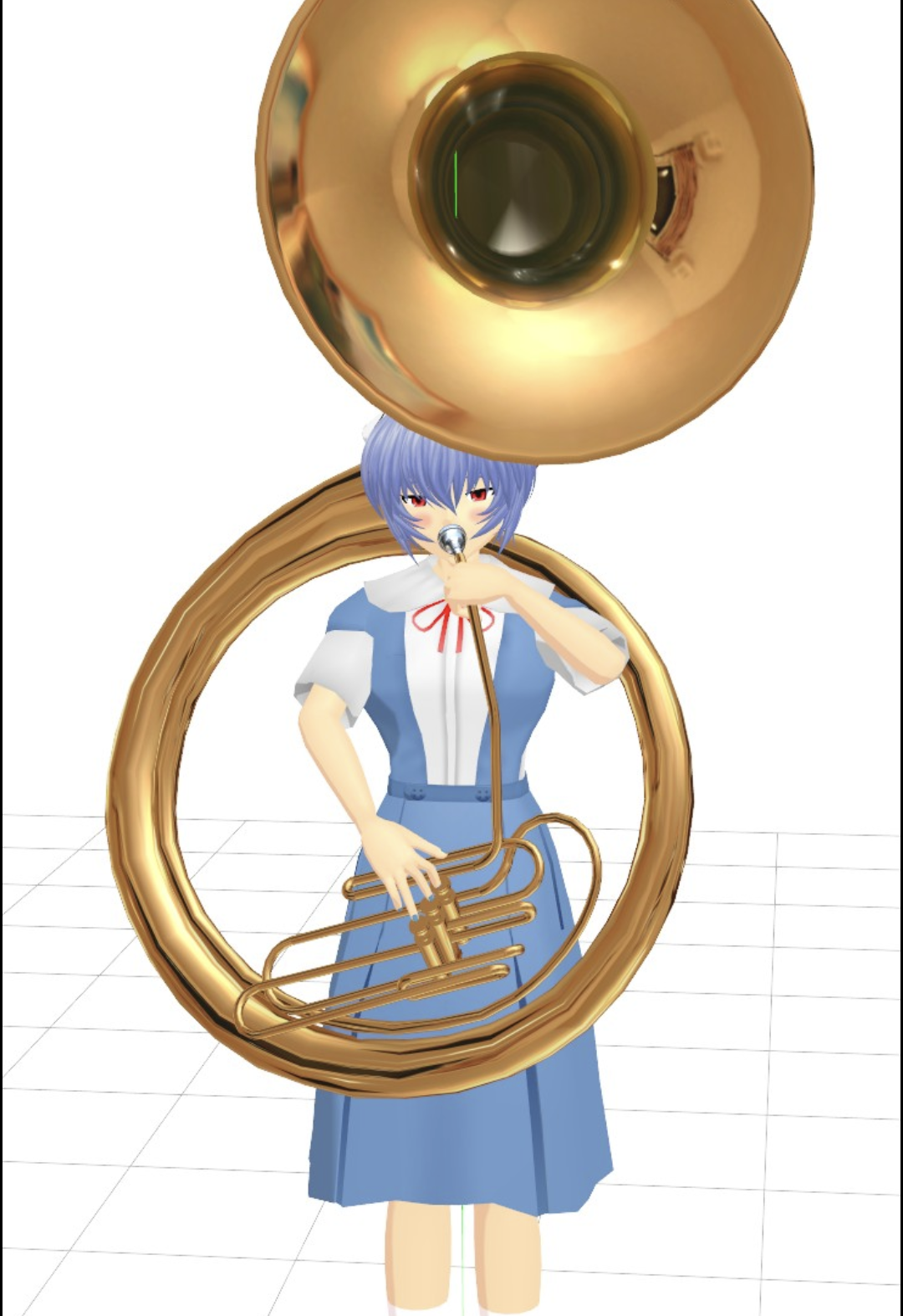 Rei Ayanami Playing The Sousaphone By V2Missile On DeviantArt rei-ayanami-playing-the-sousaphone-by-v2missile-on-deviantart