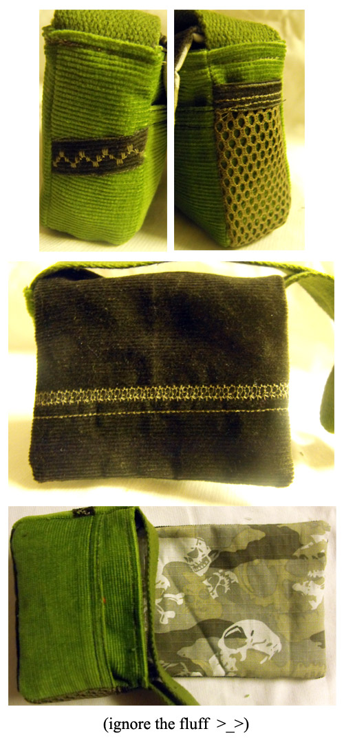 bags - green and brown