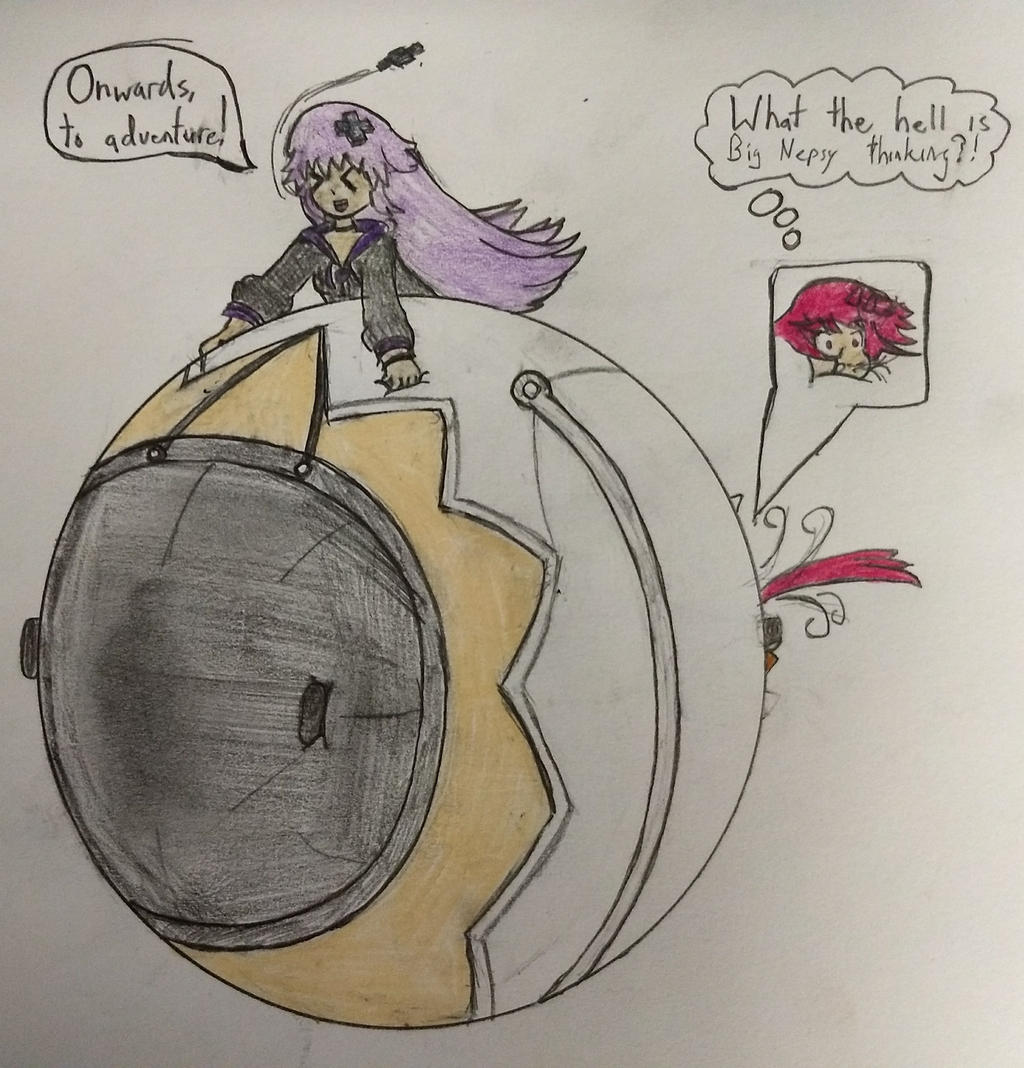 Adult Neptune rides the Air Uzume by NepuOfInflation on DeviantArt