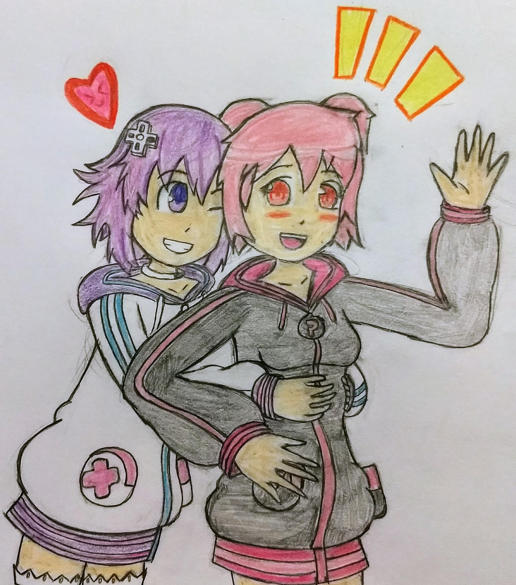 Nep hugging Pixia by NepuOfInflation on DeviantArt