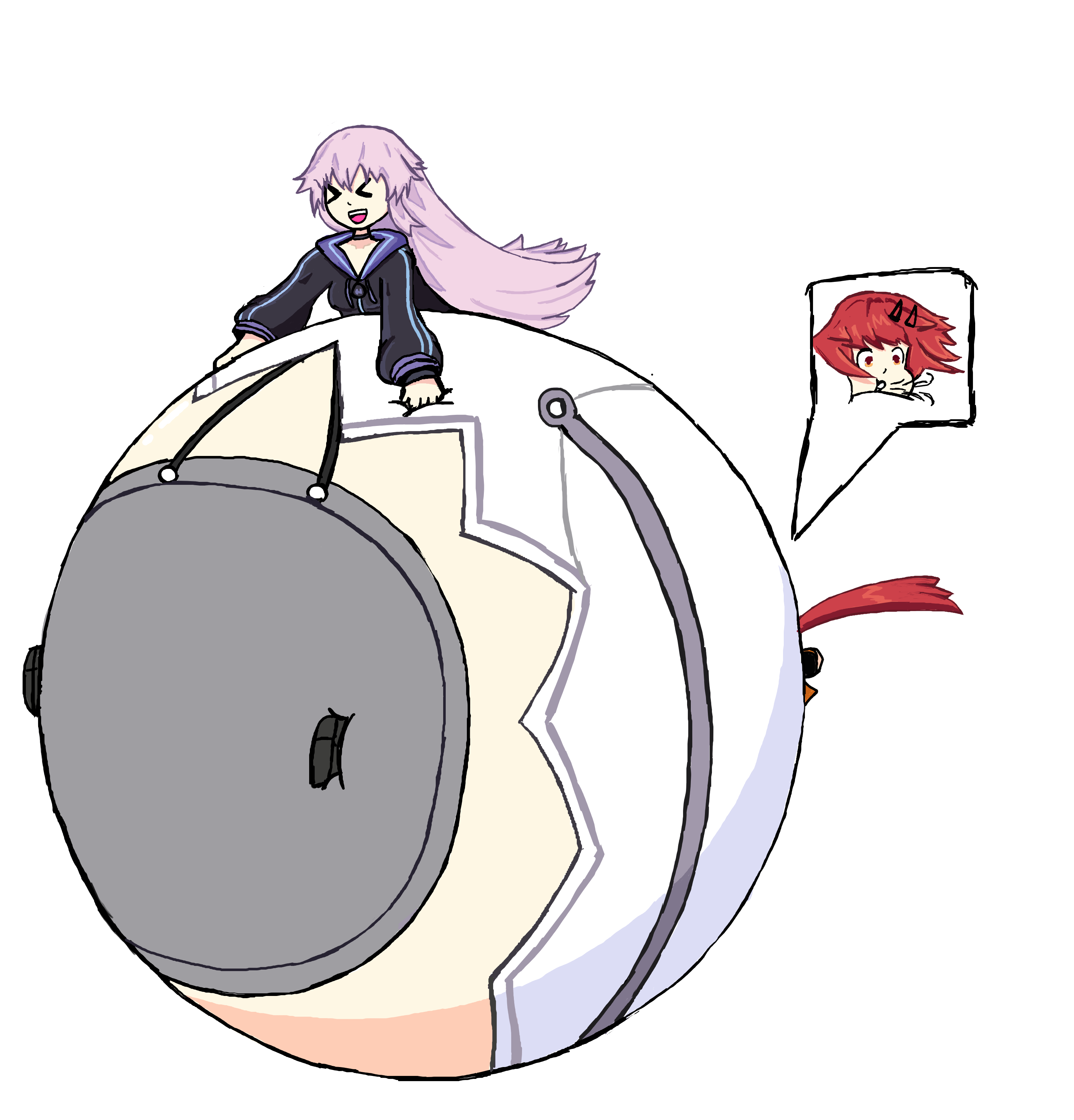 That one Nep Uzume pic but it got all pixely by NepuOfInflation on ...