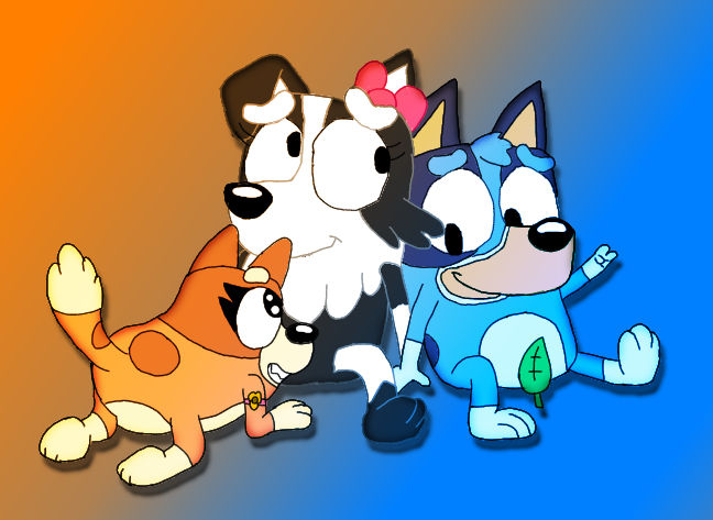 Bluey, Bingo and Mackenzie by CuteLittleNumbuh2006 on DeviantArt