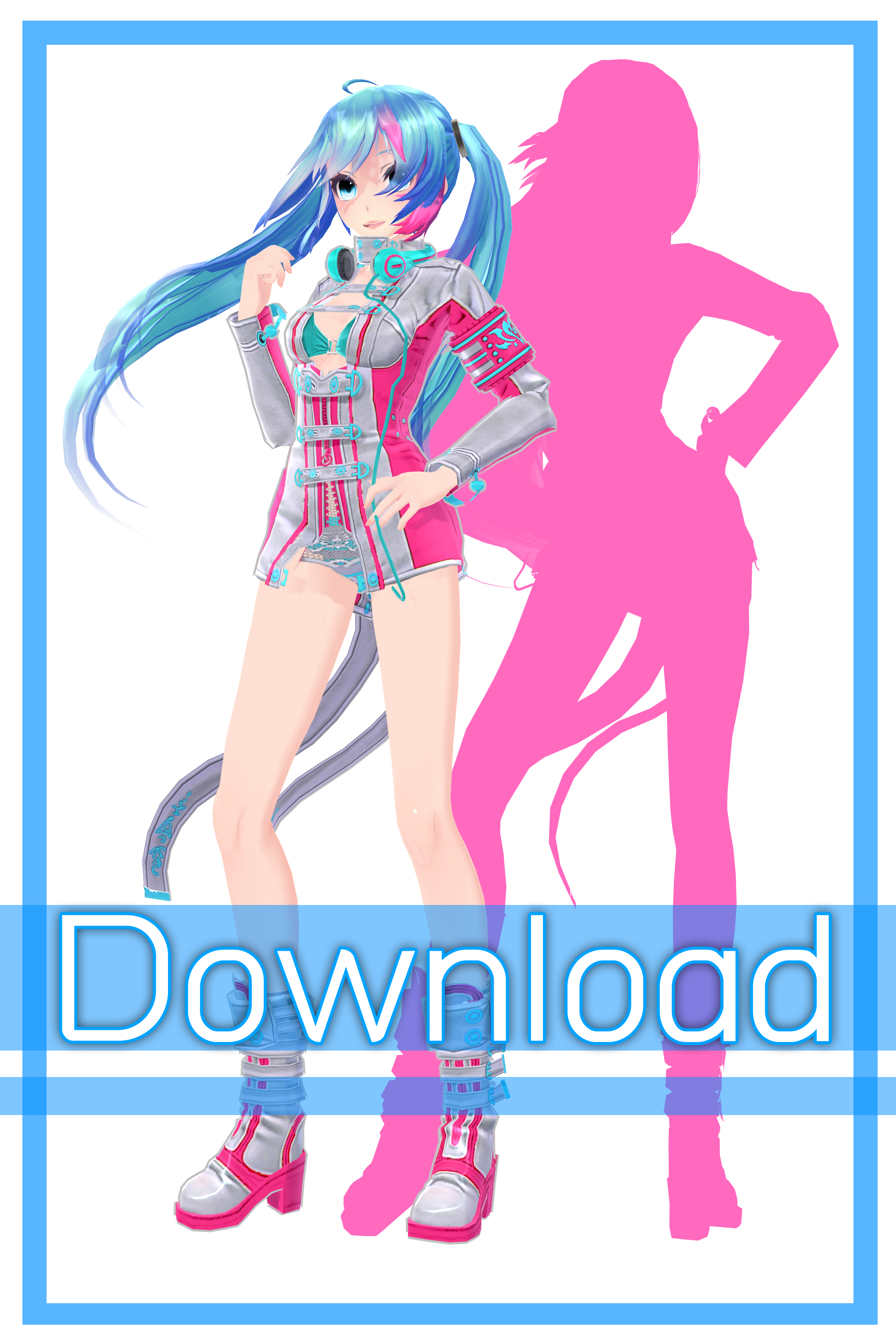 [MMD] TDA Warlock Miku DL!!