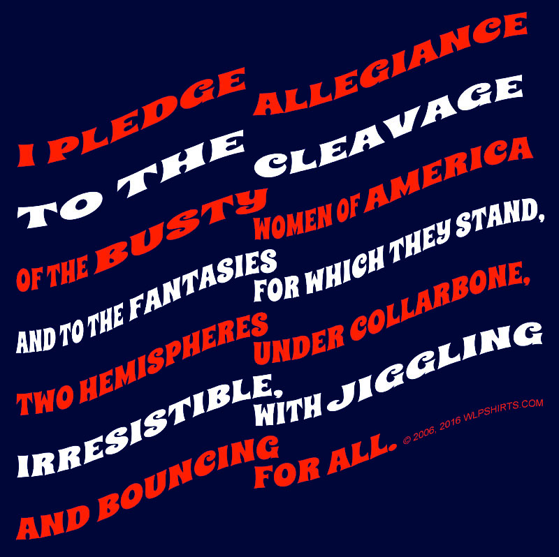 Shirt design- Pledge to the Cleavage