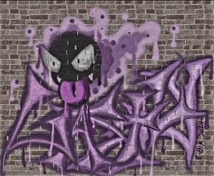 Gastly spray paint