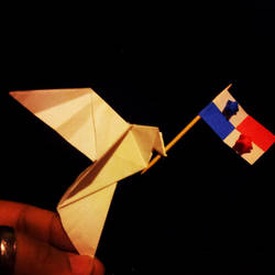 Origami peace dove