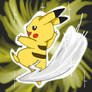 Pikachu using iron tail