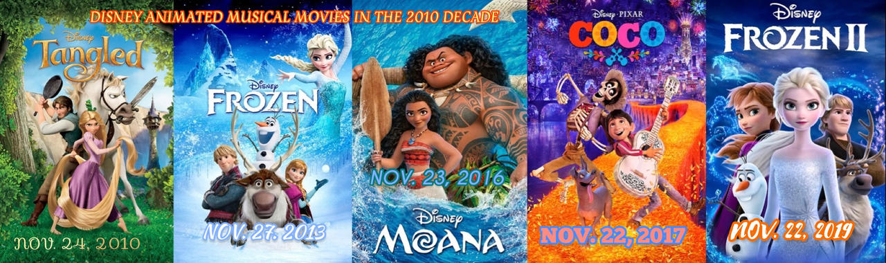 Disney Animated Musical Movies In 2010 Decade by EvanFerguson on DeviantArt