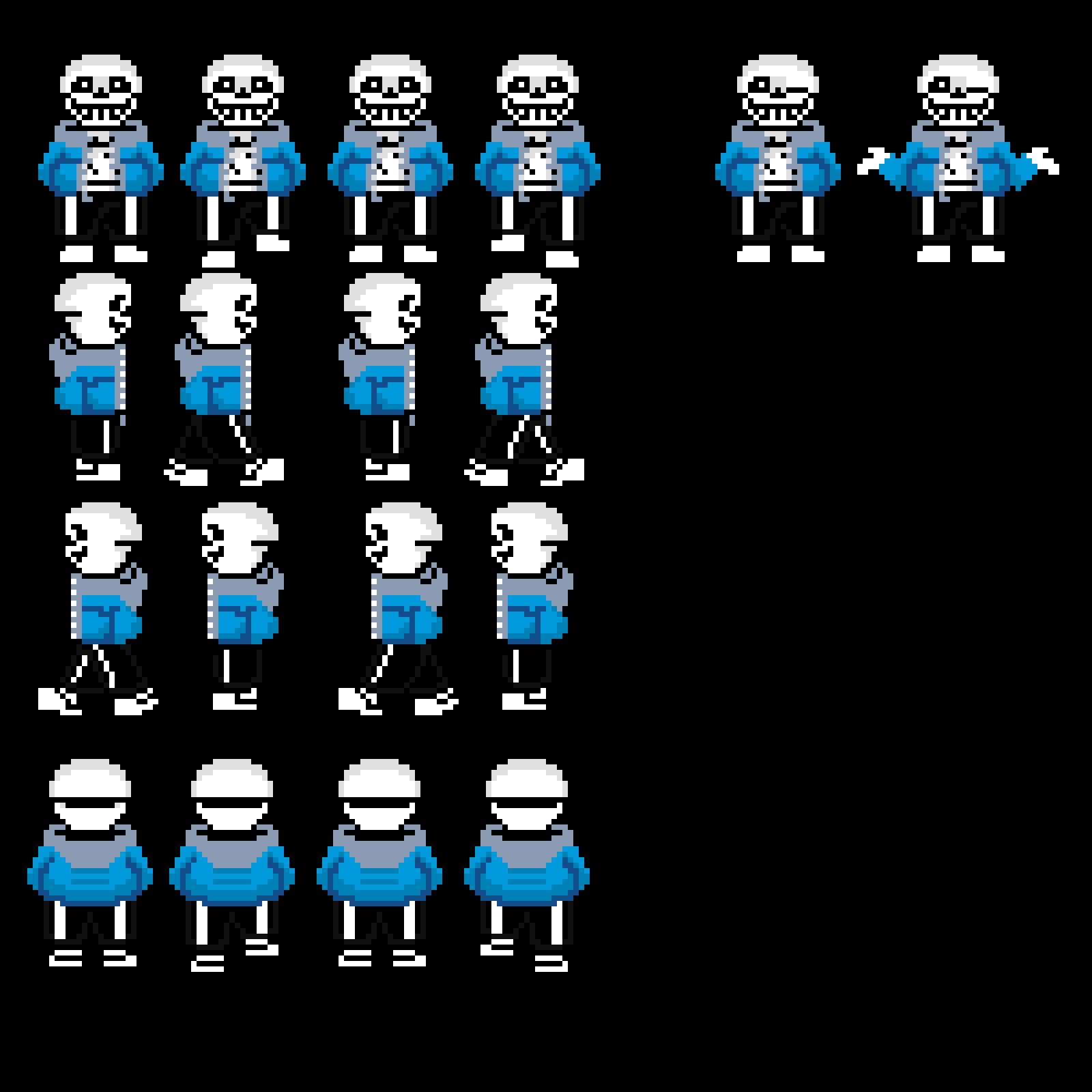 overworld sans sprites i made : r/Undertale