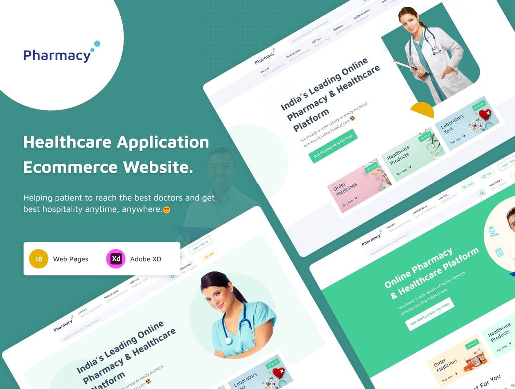 Free Pharmacy Website UI Template | theuxuidesigne by theuxuidesigner ...