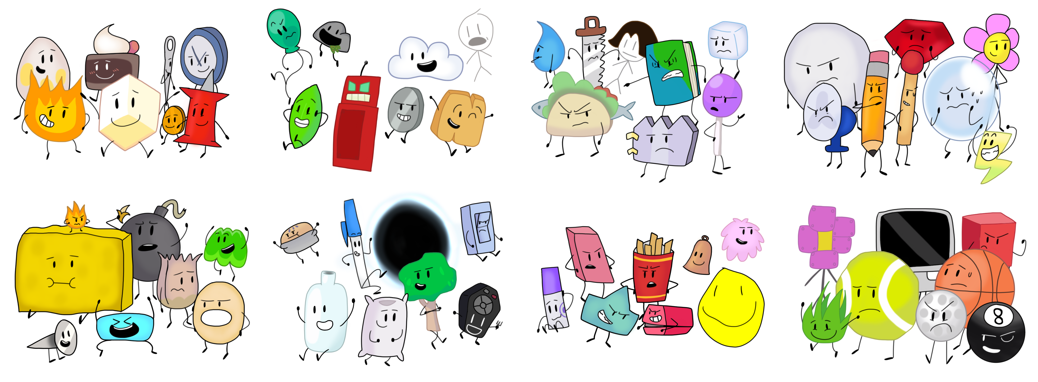 Bfb Assembly Contestants of BFB by JC1234TheToonist on DeviantArt