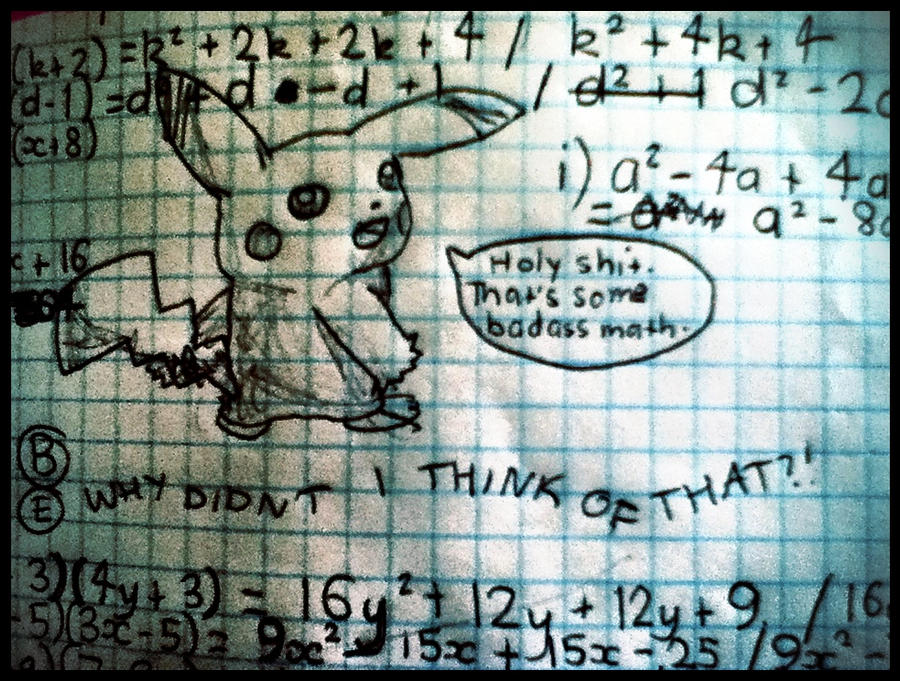 Pikachu's In My Math Book by AshenWings123 on DeviantArt