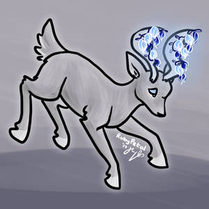 Inktober 7: Bluebell Fallow Deer