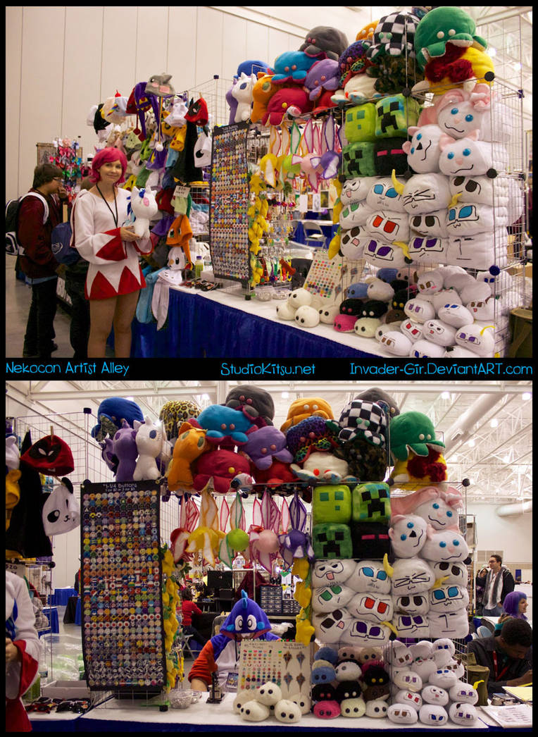 Nekocon Artist Alley table by invader-gir