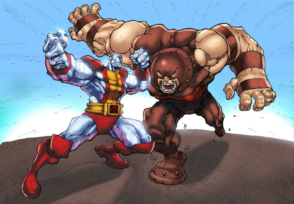 color colossus vs juggernaut by mikebowden