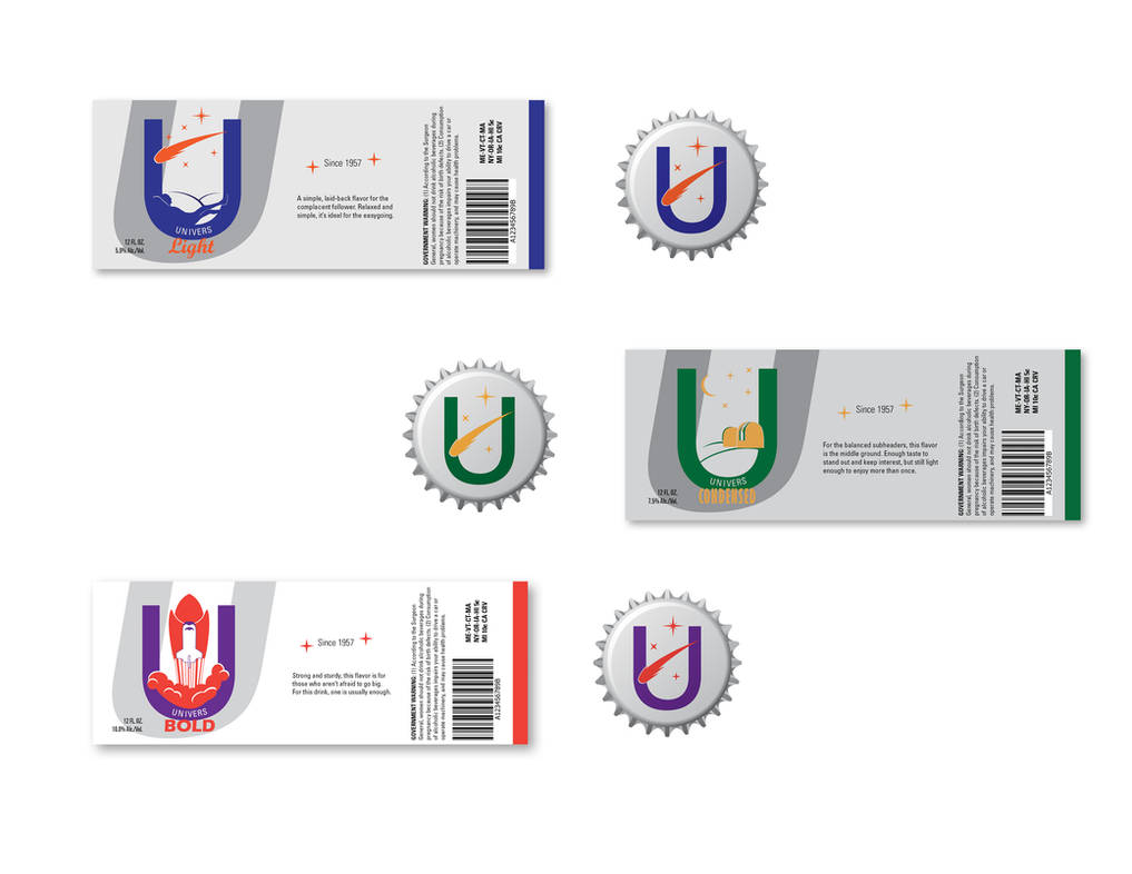 Typographic Lager - Univers (Labels) by AnimeVeteran