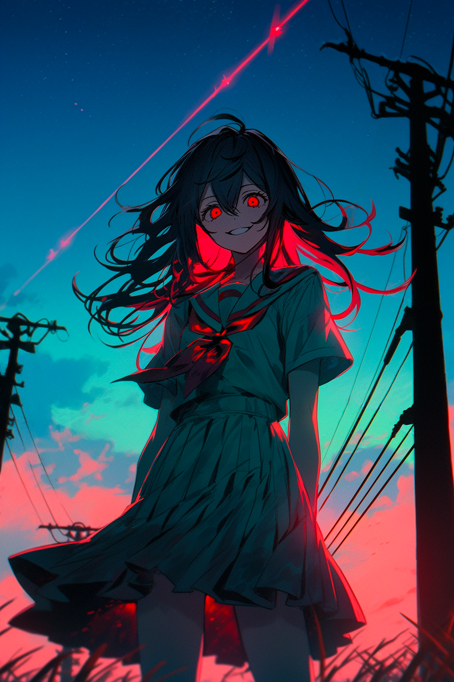 Anime Girl with Eyes Closed III by EleazatLR on DeviantArt