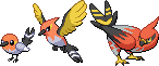 Fletchling, Fletchinder and Talonflame