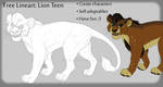 Free Lineart: Teen Lion by KhaliaArt