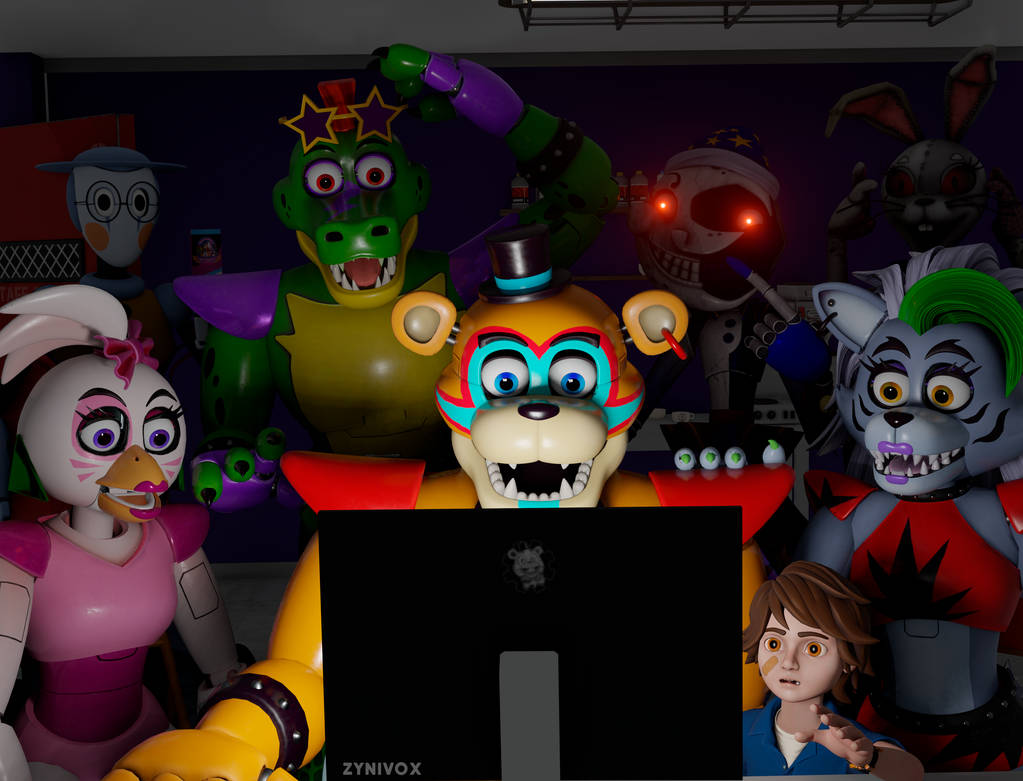 Commissions Open]-- Little Pancake Of Jam — What if DJMM was in fnaf sb ruin ?