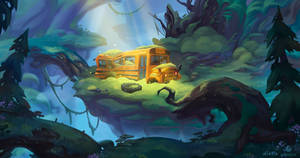 Bus in the magical forest