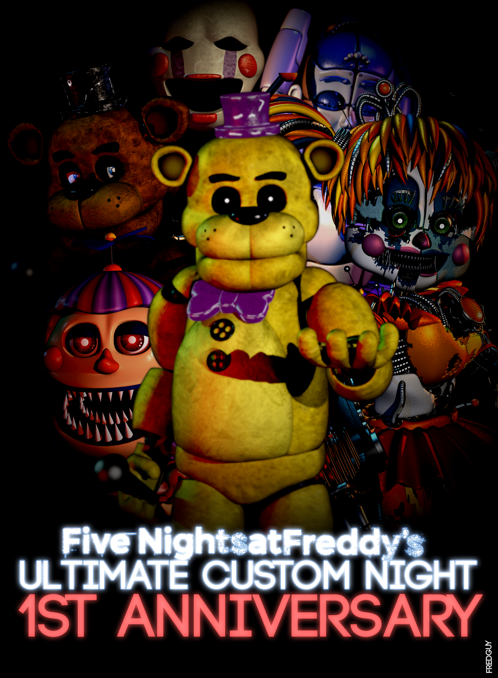 five nights at freddys ultimate custom night  Photographic Print