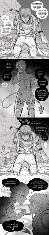 OC AU comic - exorcist x angel part 2