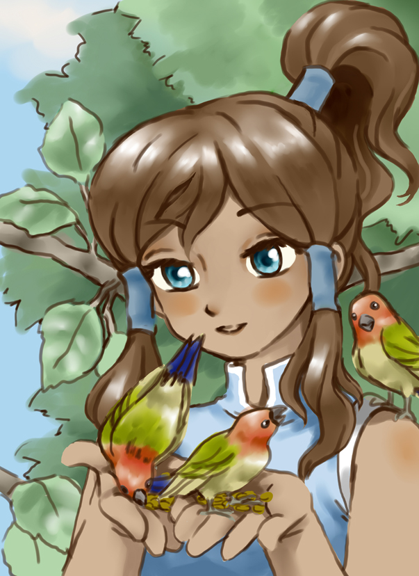 Korra and Birds