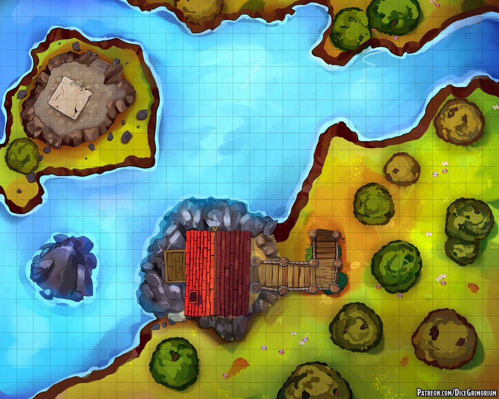 Fisherman's Shack Dungeons and Dragons Battle Map by DiceGrimorium on ...