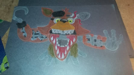 Oil pastel withered foxy