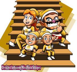 Wario and Mona Family Christmas Photo